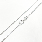 14K Solid White Gold Curb Chain
